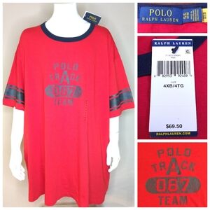 POLO RALPH LAUREN T-Shirt 4XB NEW with TAGS Track Team GRAPHIC TEE 4XL XXXXL NWT